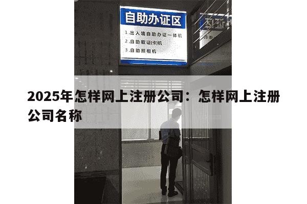 2025年怎样网上注册公司：怎样网上注册公司名称